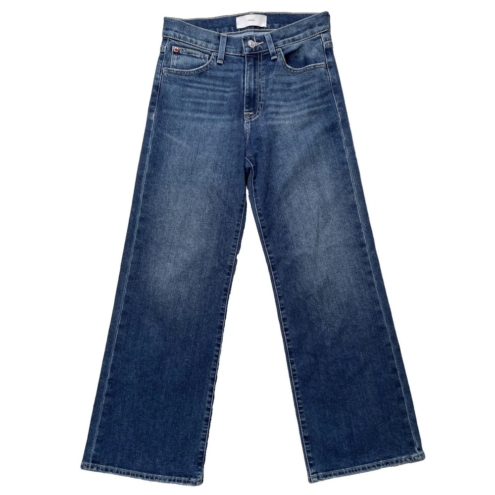 Hudson Womens Size 25 Cropped Wide Leg Jeans‎ Dark Wash Stretch Denim Culotte